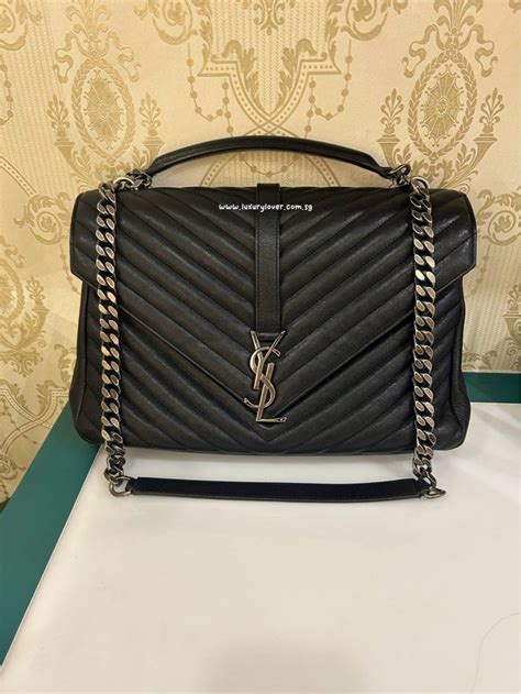 ysl college large black gold|COLLEGE LARGE IN QUILTED LEATHER .